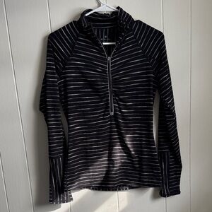 Athleta Elite Half Zip 2 striped Pullover Sz S